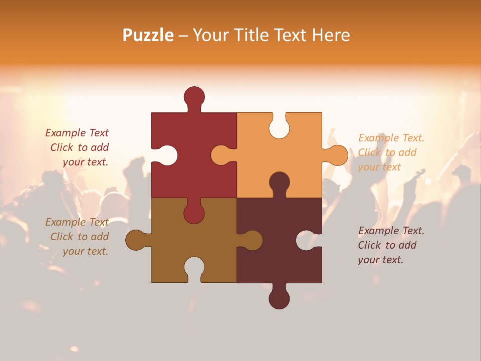 Leuchtend Menschenmenge Feier PowerPoint Template