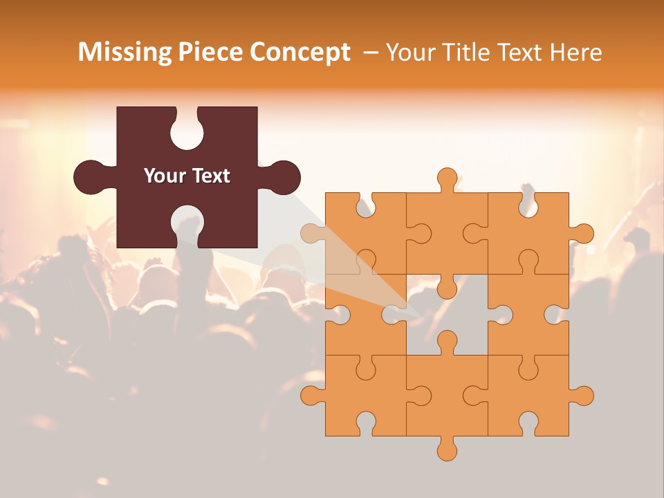 Leuchtend Menschenmenge Feier PowerPoint Template