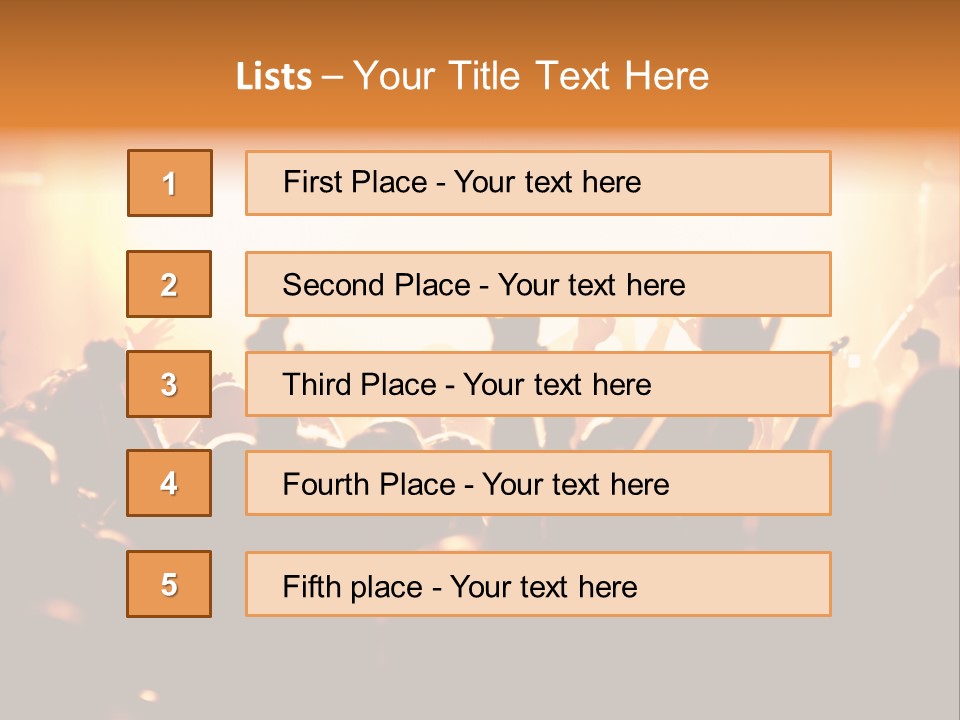 Leuchtend Menschenmenge Feier PowerPoint Template
