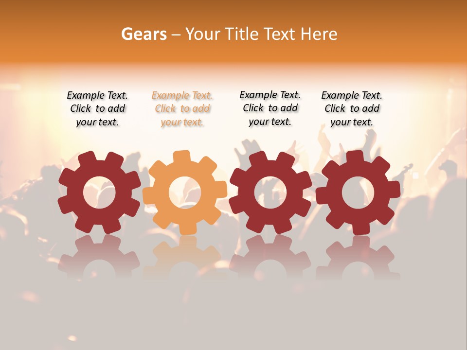 Leuchtend Menschenmenge Feier PowerPoint Template