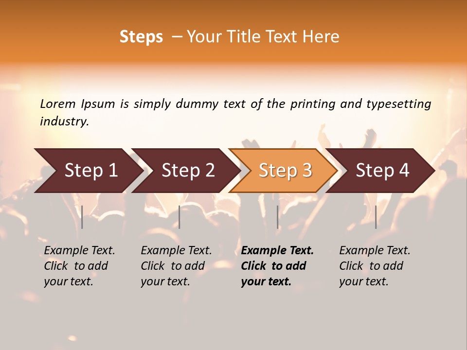 Leuchtend Menschenmenge Feier PowerPoint Template