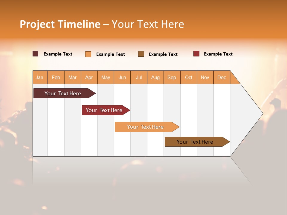 Leuchtend Menschenmenge Feier PowerPoint Template