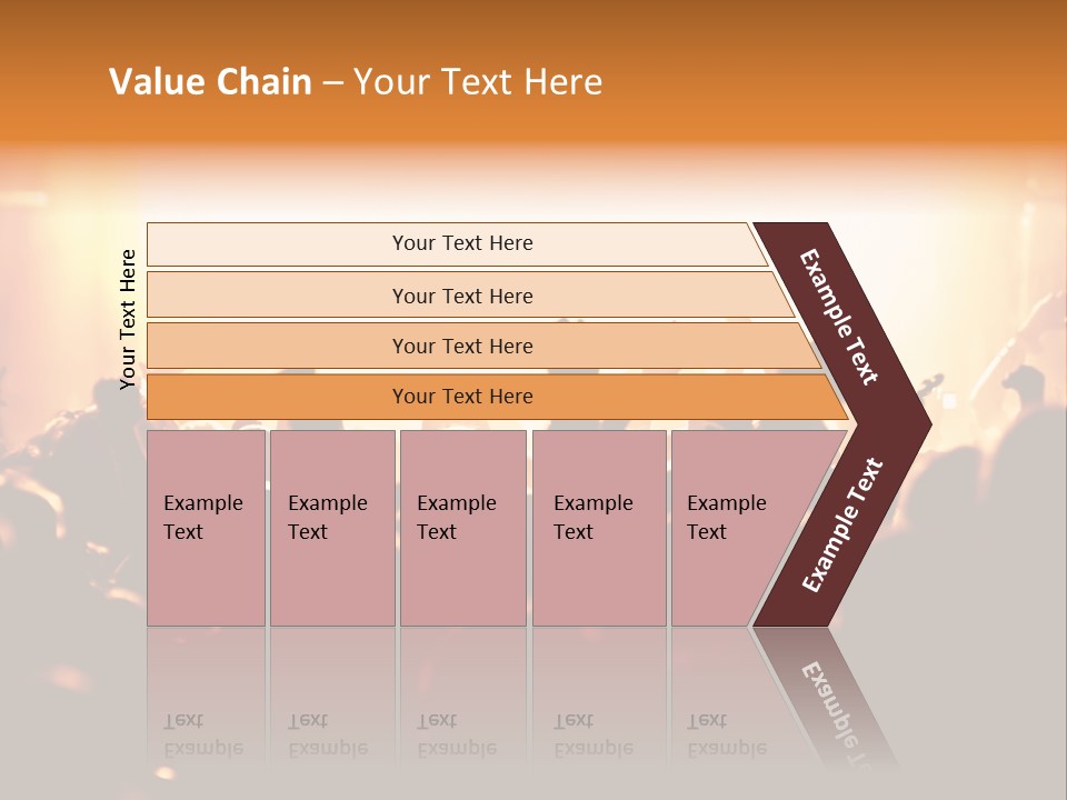 Leuchtend Menschenmenge Feier PowerPoint Template