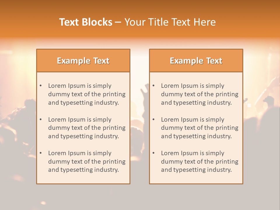 Leuchtend Menschenmenge Feier PowerPoint Template