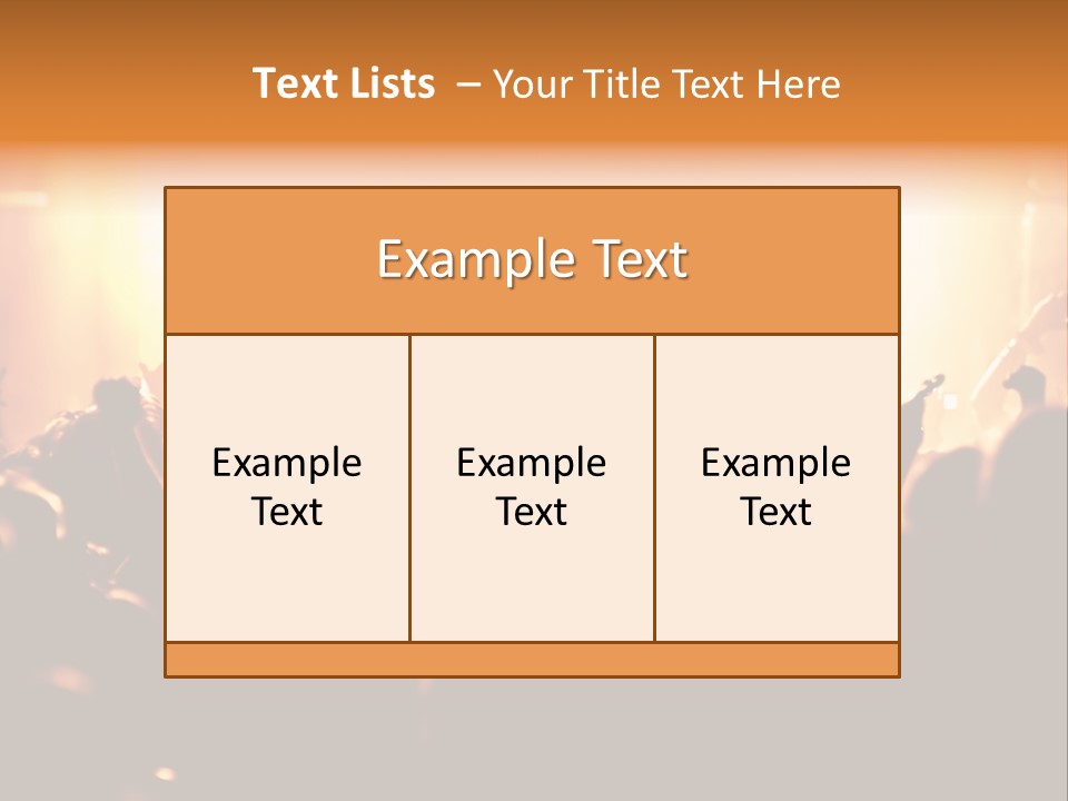 Leuchtend Menschenmenge Feier PowerPoint Template