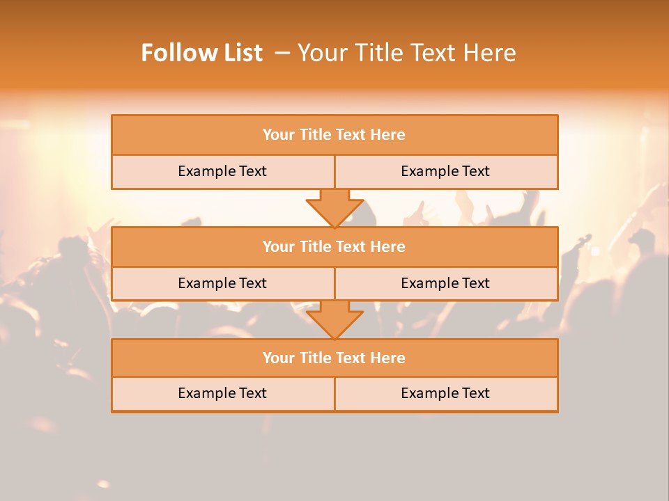 Leuchtend Menschenmenge Feier PowerPoint Template