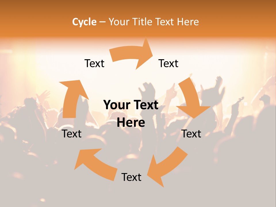 Leuchtend Menschenmenge Feier PowerPoint Template