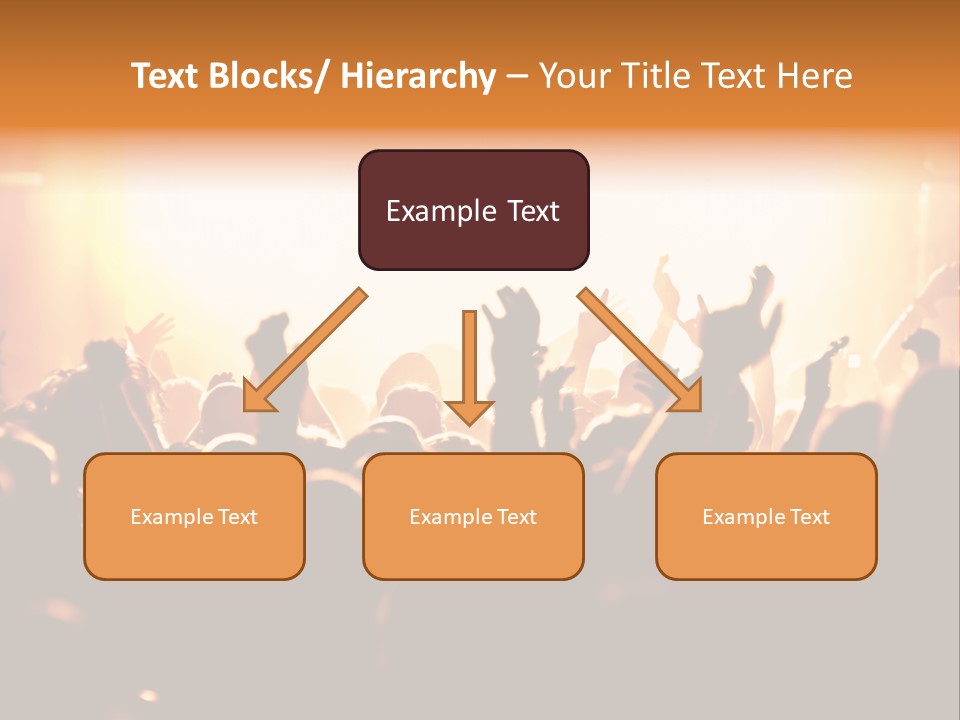 Leuchtend Menschenmenge Feier PowerPoint Template