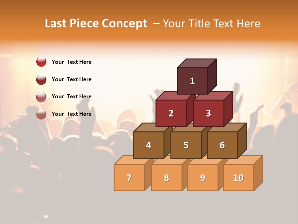 Leuchtend Menschenmenge Feier PowerPoint Template