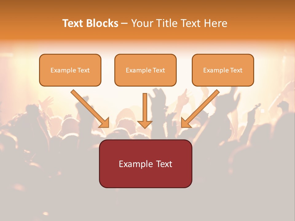 Leuchtend Menschenmenge Feier PowerPoint Template