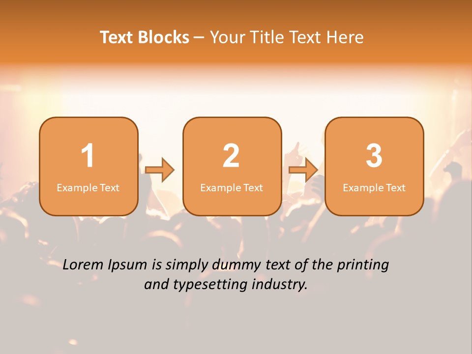 Leuchtend Menschenmenge Feier PowerPoint Template