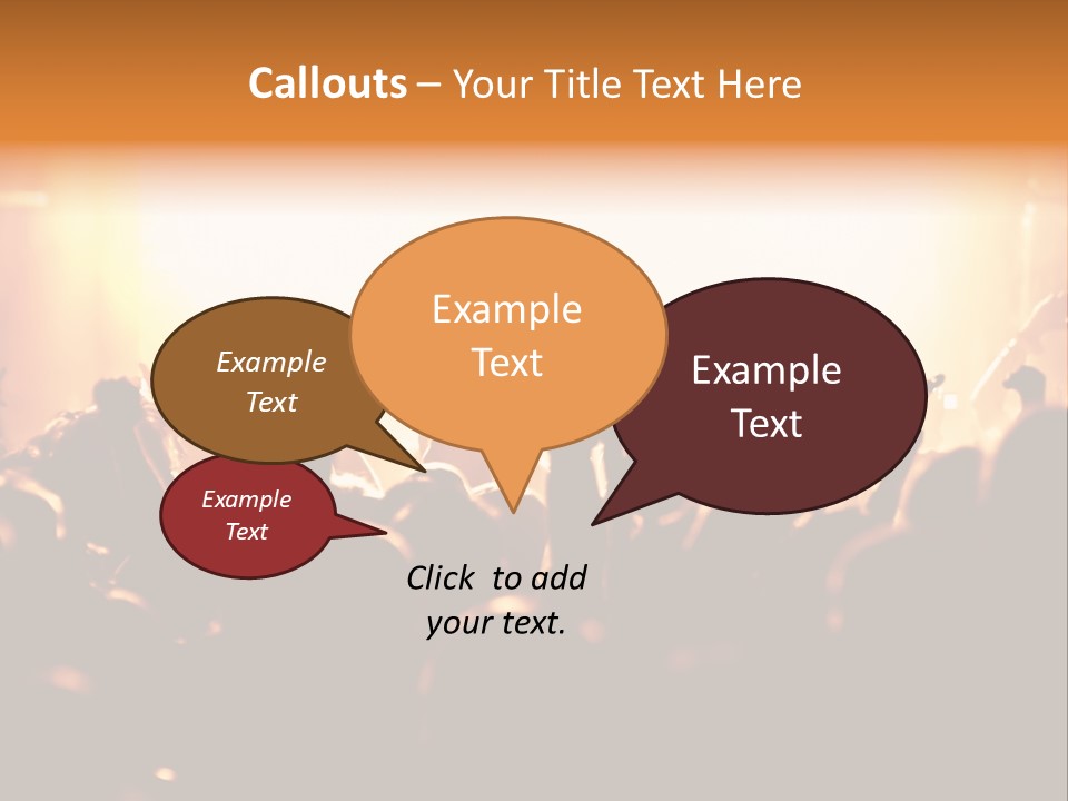Leuchtend Menschenmenge Feier PowerPoint Template