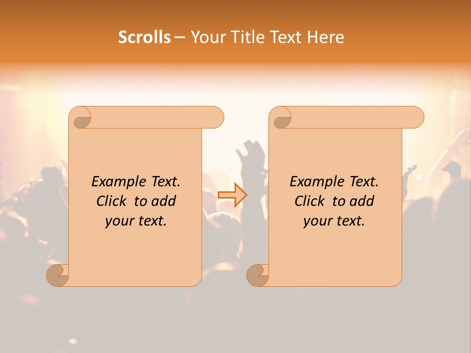 Leuchtend Menschenmenge Feier PowerPoint Template
