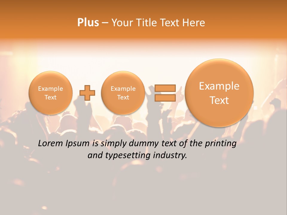 Leuchtend Menschenmenge Feier PowerPoint Template