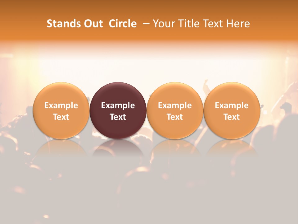 Leuchtend Menschenmenge Feier PowerPoint Template