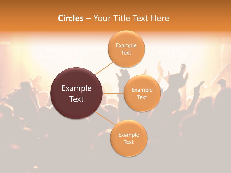 Leuchtend Menschenmenge Feier PowerPoint Template