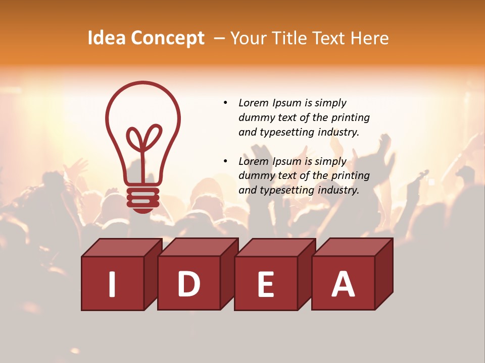 Leuchtend Menschenmenge Feier PowerPoint Template