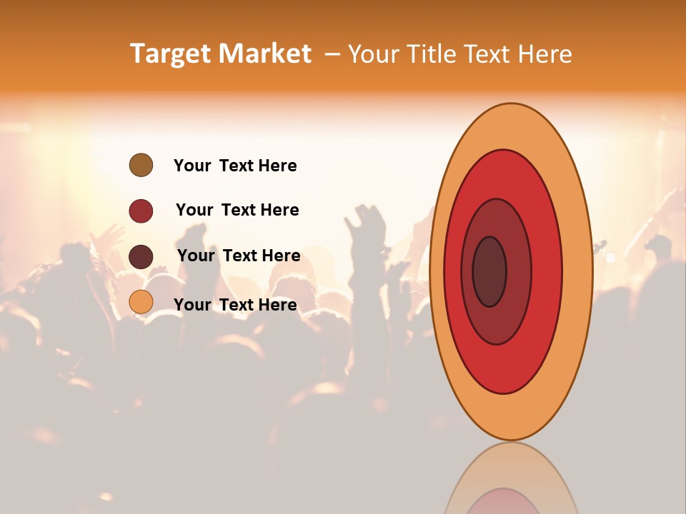 Leuchtend Menschenmenge Feier PowerPoint Template