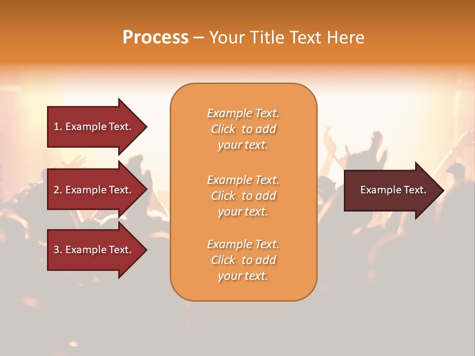 Leuchtend Menschenmenge Feier PowerPoint Template