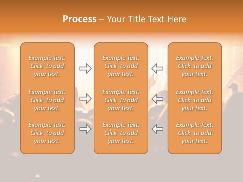 Leuchtend Menschenmenge Feier PowerPoint Template