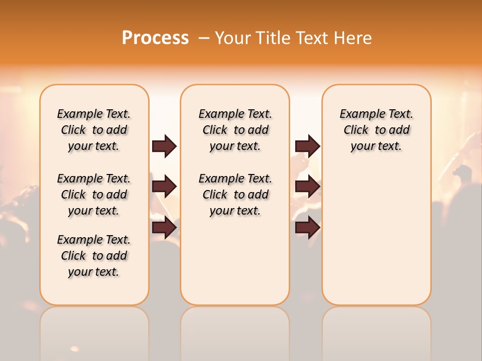 Leuchtend Menschenmenge Feier PowerPoint Template