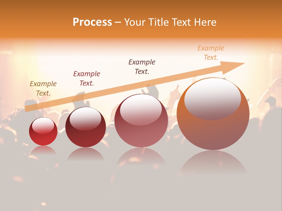 Leuchtend Menschenmenge Feier PowerPoint Template