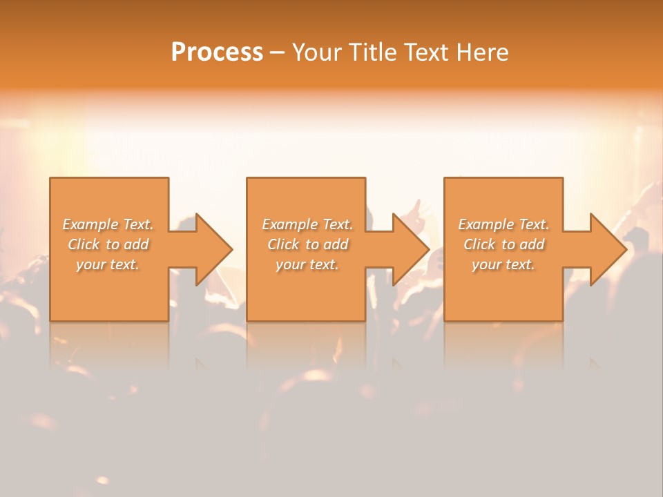 Leuchtend Menschenmenge Feier PowerPoint Template