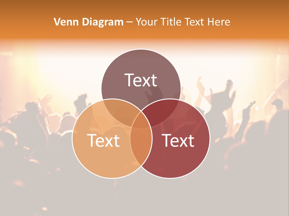 Leuchtend Menschenmenge Feier PowerPoint Template