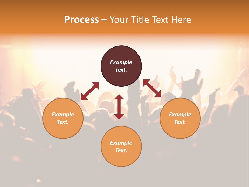 Leuchtend Menschenmenge Feier PowerPoint Template