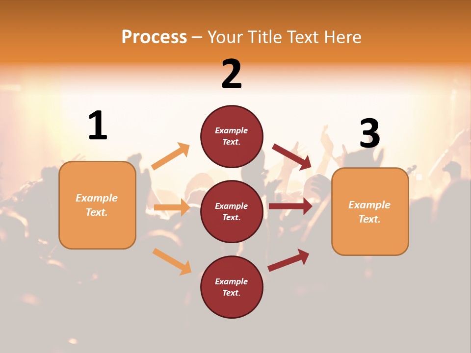 Leuchtend Menschenmenge Feier PowerPoint Template