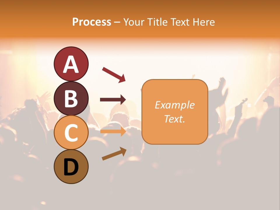 Leuchtend Menschenmenge Feier PowerPoint Template
