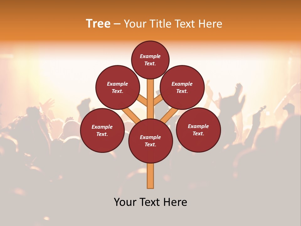 Leuchtend Menschenmenge Feier PowerPoint Template