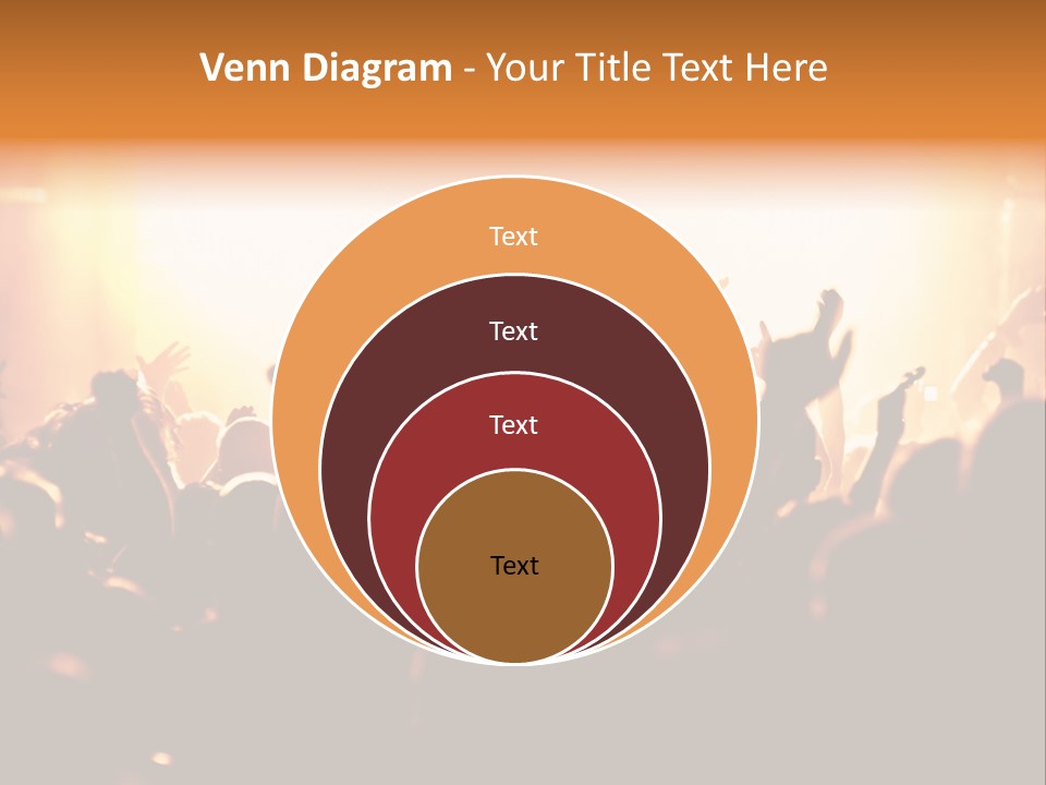 Leuchtend Menschenmenge Feier PowerPoint Template