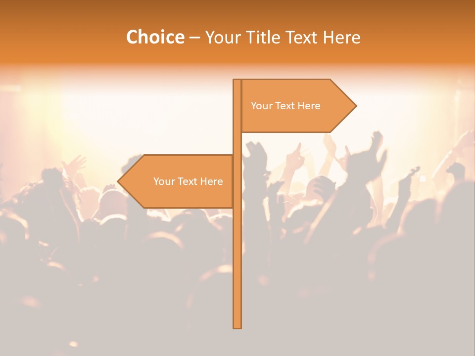 Leuchtend Menschenmenge Feier PowerPoint Template