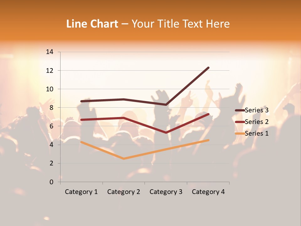 Leuchtend Menschenmenge Feier PowerPoint Template
