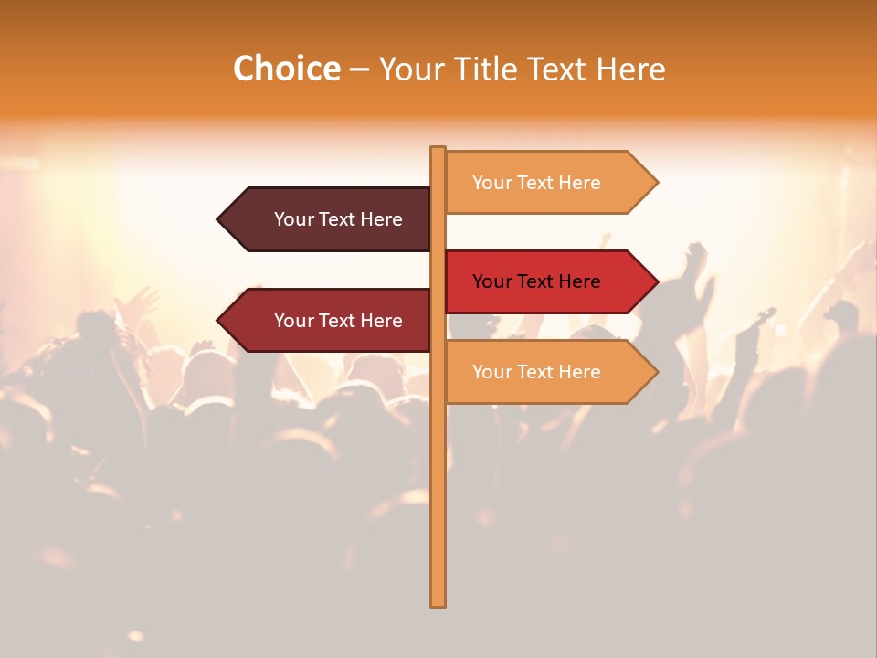 Leuchtend Menschenmenge Feier PowerPoint Template