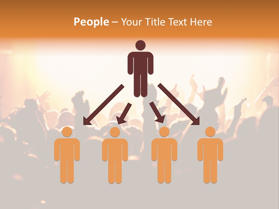 Leuchtend Menschenmenge Feier PowerPoint Template