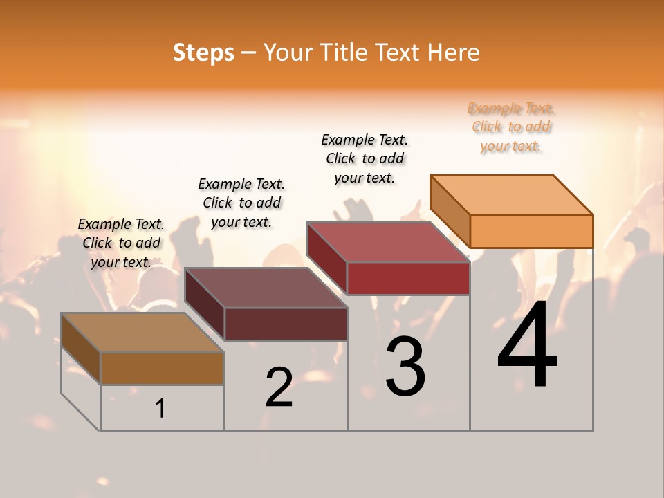 Leuchtend Menschenmenge Feier PowerPoint Template
