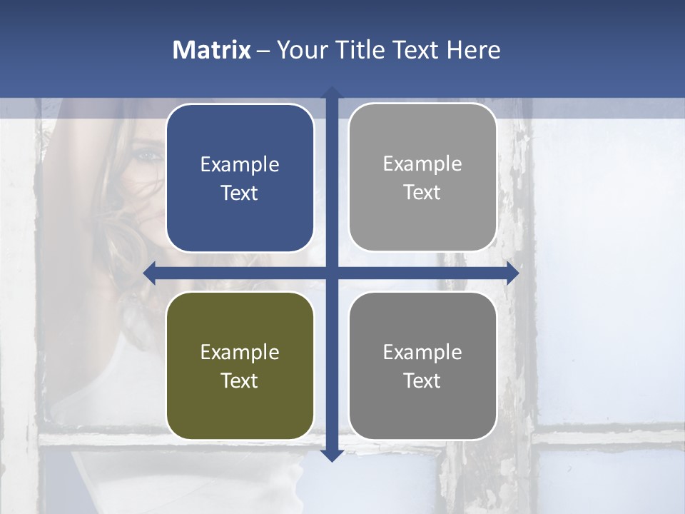 Lady Blue People PowerPoint Template