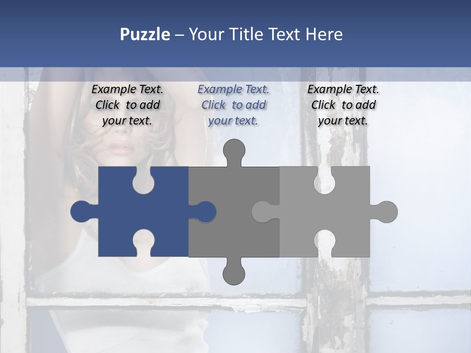 Lady Blue People PowerPoint Template