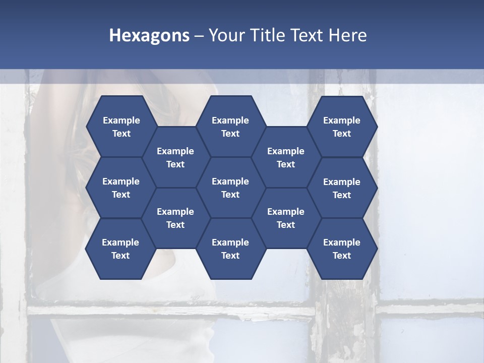 Lady Blue People PowerPoint Template