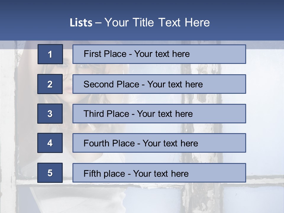 Lady Blue People PowerPoint Template