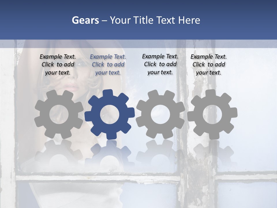 Lady Blue People PowerPoint Template