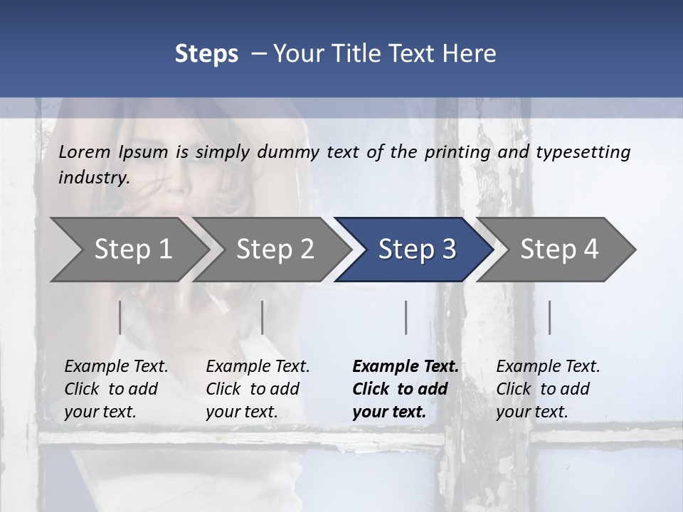 Lady Blue People PowerPoint Template