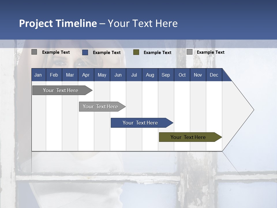 Lady Blue People PowerPoint Template