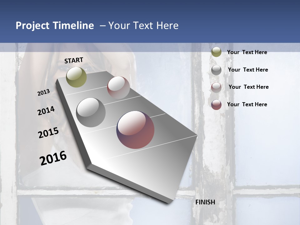 Lady Blue People PowerPoint Template