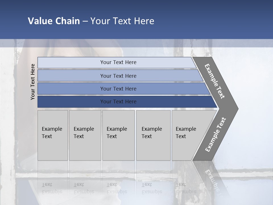 Lady Blue People PowerPoint Template