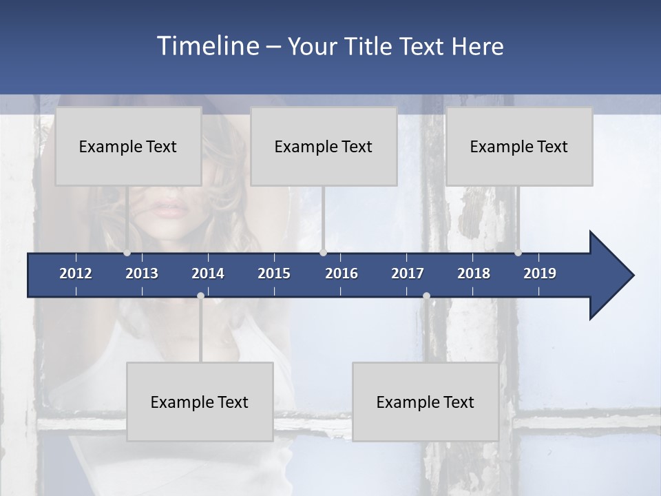 Lady Blue People PowerPoint Template
