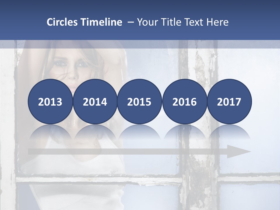 Lady Blue People PowerPoint Template