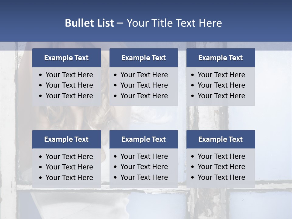 Lady Blue People PowerPoint Template